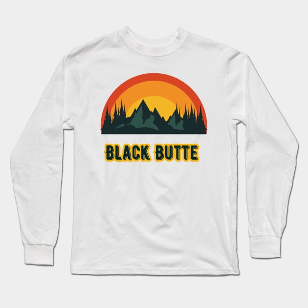 Black Butte Long Sleeve T-Shirt by Canada Cities